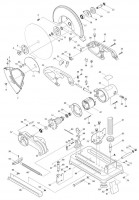 Makita 2414EN 355MM PORTABLE CUT-OFF Spare Parts