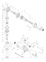 Makita 9557NBR 115MM ANGLE GRINDER Spare Parts