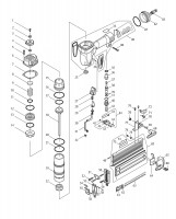 Makita AF505N PNEUMATIC BRAD NAILER Spare Parts