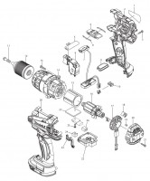 Makita BDF458 CORDLESS DRIVER DRILL Spare Parts