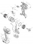 Makita BDF459 CORDLESS DRIVER DRILL Spare Parts