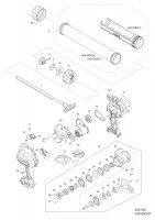 Makita CG100D CORDLESS CAULKING GUN Spare Parts