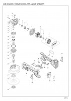 Makita DGA505 125MM CORDLESS ANGLE GRINDER Spare Parts