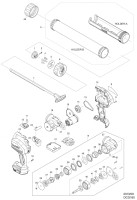 Makita DCG180 CORDLESS CAULKING GUN Spare Parts