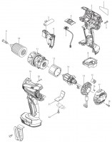 Makita DDF446 CORDLESS DRIVER DRILL Spare Parts