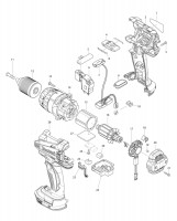 Makita DDF448 CORDLESS DRIVER DRILL Spare Parts