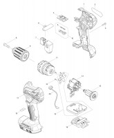 Makita DDF483 CORDLESS DRIVER DRILL Spare Parts