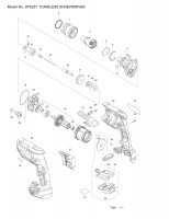 Makita DFS251 CORDLESS SCREWDRIVER Spare Parts