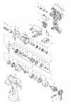 Makita DFT083F CORDLESS SCREWDRIVER Spare Parts