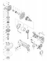 Makita DGA452 CORDLESS GRINDER 115MM Spare Parts