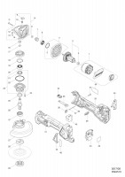 Makita DGA513 125MM CORDLESS ANGLE GRINDER Spare Parts