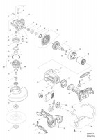 Makita DGA700 180MM CORDLESS ANGLE GRINDER Spare Parts