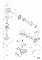 Makita DGA900 230MM CORDLESS ANGLE GRINDER Spare Parts