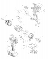 Makita DHP483 CORDLESS HAMMER DRIVER DRILL Spare Parts