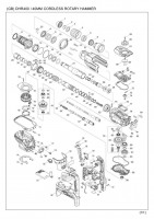 Makita DHR400 40MM CORDLESS ROTARY HAMMER Spare Parts