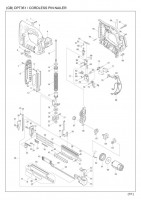 Makita DPT351 Cordless Pin Nailer Spare Parts