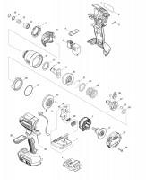 Makita DTD170 Cordless Impact Driver Spare Parts