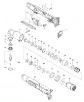 Makita TL065 10.8V CXT Angle Impact Wrench Spare Parts