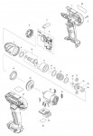 Makita TW140D Cordless Impact Wrench Spare Parts