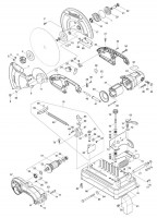 Makita LW1400 355mm Portable Cut-Off Spare Parts