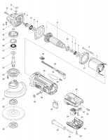 Makita M9502R 115mm Angle Grinder Spare Parts