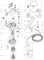 Makita VC3011L Vacuum Cleaner Spare Parts