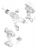 Makita Hp488D Cordless Hammer Driver Drill Spare Parts