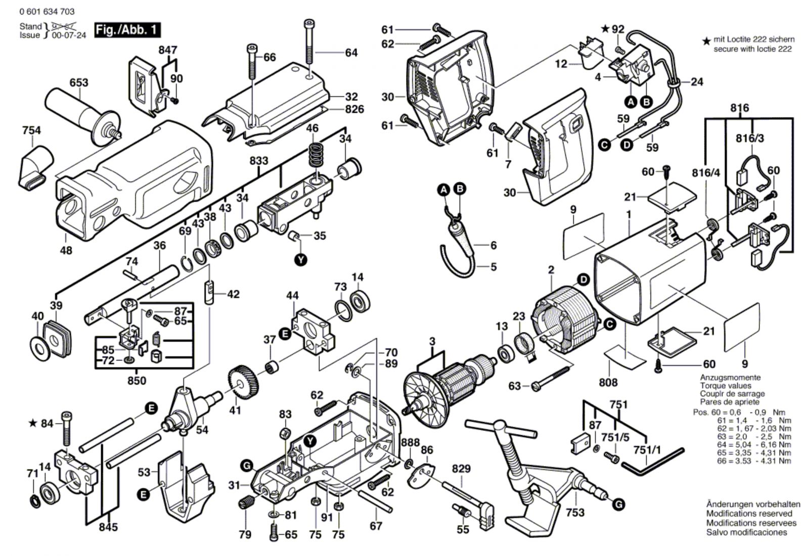 Bosch Gsa 1100 E Ersatzteile