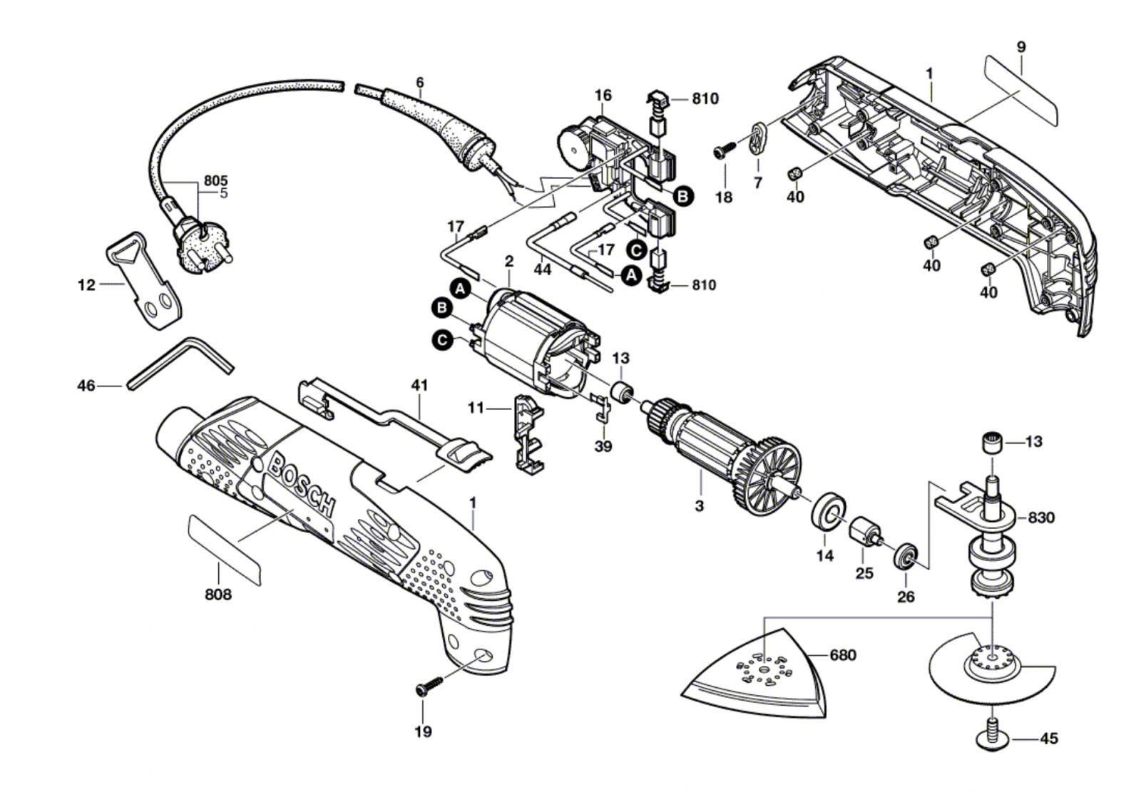 Bosch Parts 1600703031 serracavo