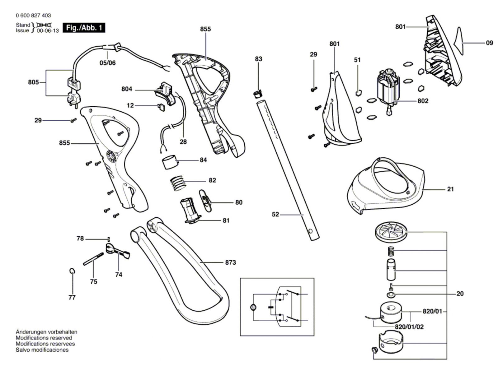 Bosch 0 600 827 472 Art-23-combitrim Lawn-edge-trimmer Spare Parts ...