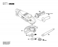Bosch 3 601 H95 H00 Gws 26-230 Lvi Angle Grinder 230 V / Eu Spare Parts