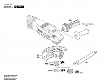 Bosch 3 601 H95 H02 GWS-26-230-LVI Angle-Grinder Spare Parts