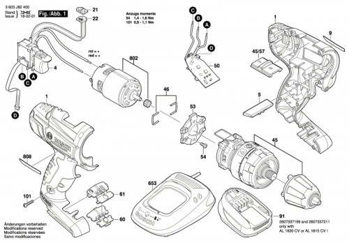 BOSCH® 2609006399 Motor 18V Gleichstrommotor nur PSB 18 LI-2 TYP