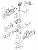 Makita Djr189 Cordless Recipro Saw Spare Parts