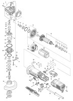 Makita Ga5095 125Mm Angle Grinder Spare Parts