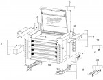 Milwaukee 4000483781 40 INCH STEEL WORK CART XXX Spare Parts