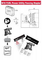 Milwaukee 4000491323 M18FFUS-0C FENCING STAPLER XXX Spare Parts