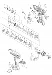 Makita DFT129F CORDLESS SCREWDRIVER Spare Parts