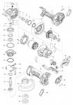 Makita GA049G 115MM CORDLESS ANGLE GRINDER Spare Parts