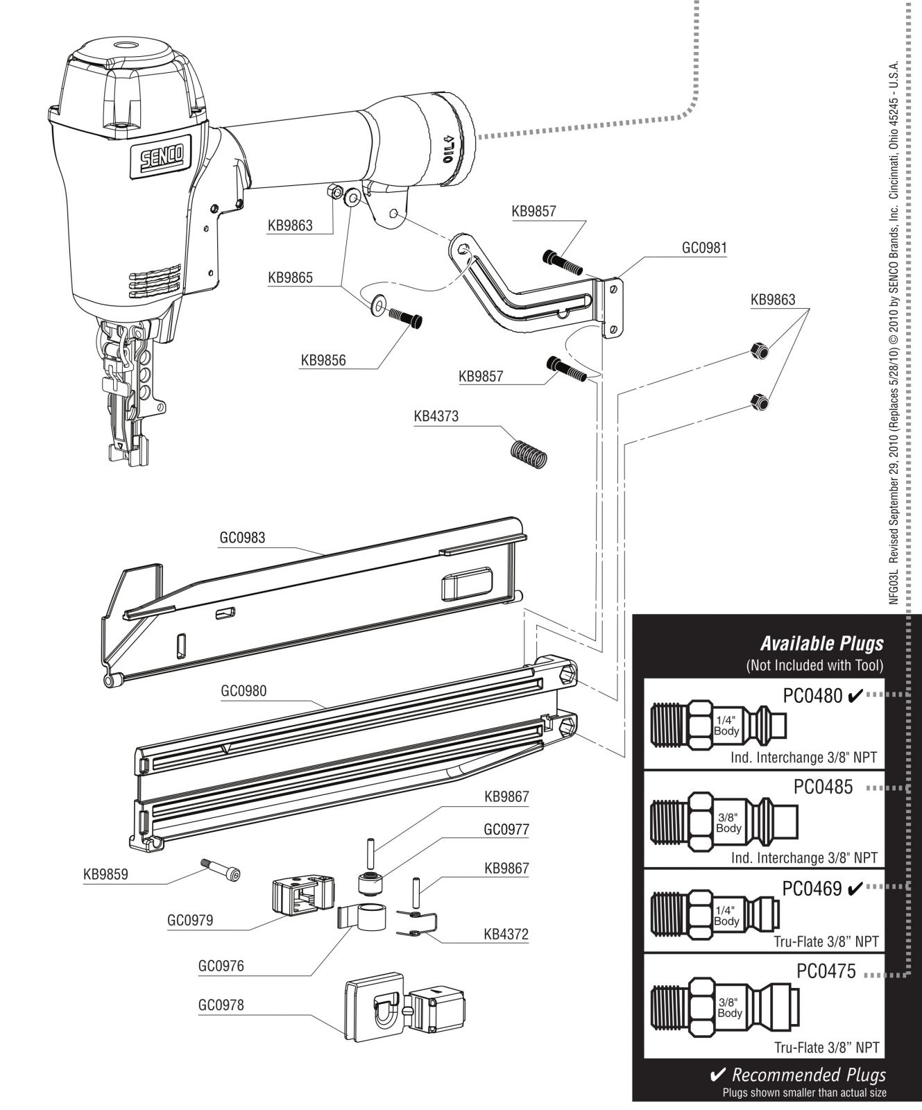 Senco 3l0003n Heavy Wire Stapler Spare Parts SPARE_3L0003N from Spare ...