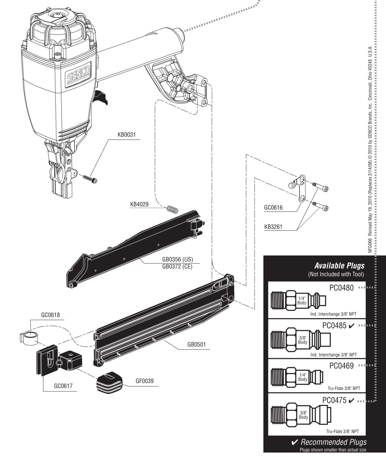 Senco Xl3089 Heavy Wire Stapler Spare Parts SPARE_XL3089 from 