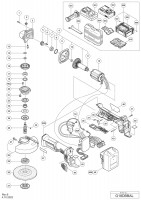 Hikoki G18Dbbal Cordless Disc Grinder G18Dbbal Spare Parts