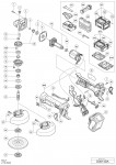 Hikoki G3613Da Cordless Disc Grinder G 3613Da Spare Parts