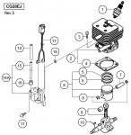 HITACHI ENGINE BRUSH CUTTER CG28EJ SPARE PARTS