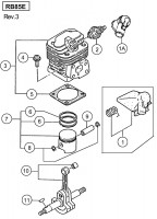 HITACHI ENGINE BLOWER RB85E SPARE PARTS