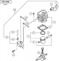HITACHI ENGINE BRUSH CUTTER TBC-230B SPARE PARTS