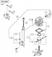 HITACHI ENGINE BRUSH CUTTER TBC-230SF SPARE PARTS