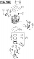 HITACHI ENGINE BLOWER TBL-7800 SPARE PARTS