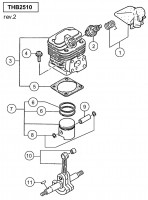 HITACHI ENGINE BLOWER THB2510 SPARE PARTS
