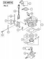 HITACHI ENGINE GRASS TRIMMER CG 40EYA SPARE PARTS